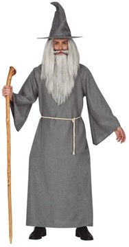 Strój Kostium Przebranie Czarodziej MAG Gandalf Szary Halloween Karnawał, L