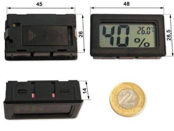Termometr i higrometr LCD FY-11 w obudowie