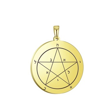 Merkury 2 złoto Talizman DIY wisiorek salomon pentagram