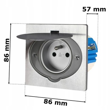 ГЕРМЕТИЧНАЯ ЭЛЕКТРИЧЕСКАЯ РОЗЕТКА + КОРОБКА ДЛЯ СКРЫТОГО МОНТАЖА, ВОДОНЕПРОНИЦАЕМАЯ СТАЛЬ IP55
