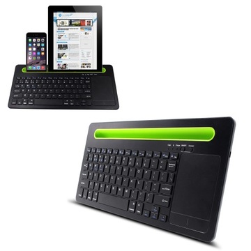 KLAWIATURA BLUETOOTH TOUCHPAD Z MIEJSCEM NA TELEFON TABLET KOMPAKTOWA