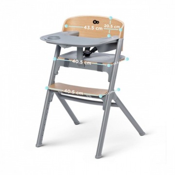 KINDERKRAFT Стульчик для кормления 3в1 110кг LIVY деревянный