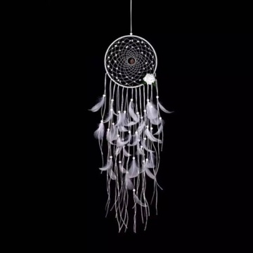 АМУЛЕТ «Ловец снов» в стиле бохо «Ловец снов» с перьями ветра
