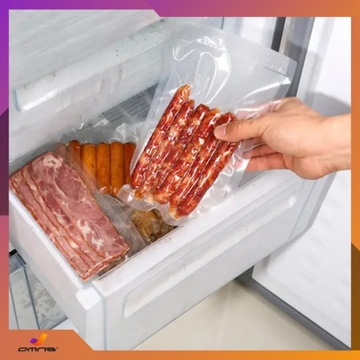 Folia do pakowania próżniowego żywności rękaw folia moletowana zestaw 20 cm