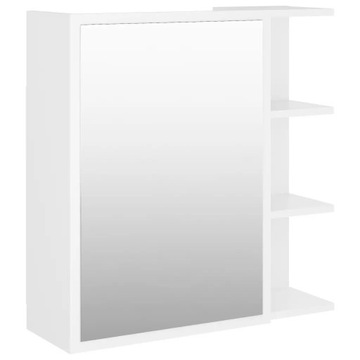 Szafka z lustrem, biała 62,5x20,5x64 cm materiał