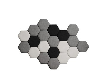 PANELE TAPICEROWANE HEKSAGON 30x26 Plaster Miodu ZESTAW 20 SZTUK
