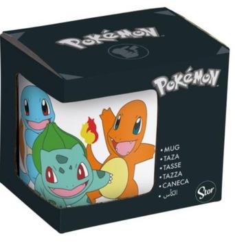POKEMON Friends Pikachu Charmander Bulbasaur 325ml Ceramiczny Kubek