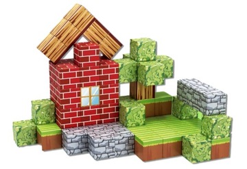 KLOCKI MAGNETYCZNE KOSTKI 3D KONSTRUKCYJNE Zestaw XXL ŚWIAT 100el + FIGURKI