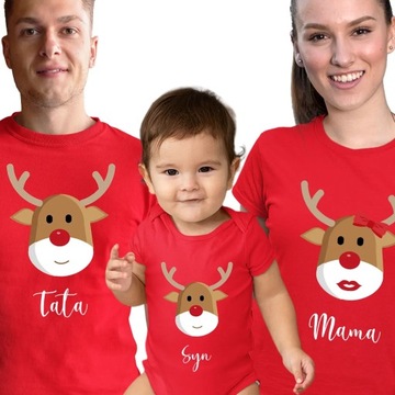 KOSZULKI ŚWIĄTECZNE I BODY RODZINNE MAMA TATA SYN
