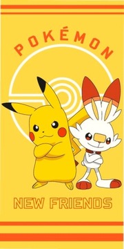RĘCZNIK KĄPIELOWY POKEMON 70x140 BAWEŁNIANY PLAŻOWY DLA DZIECI