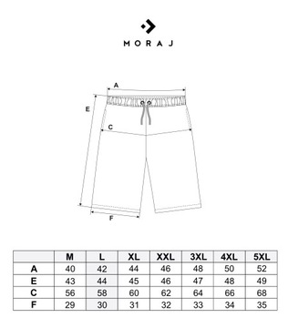 Szorty Spodenki Męskie Kąpielowe Plażowe Szybkoschnące Kieszenie 5XL MORAJ
