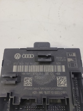 MODUL ŘÍZENÍ DVEŘE AUDI A4 B8 A5 Q5 8T0959792M