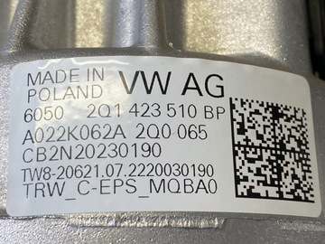 AUDI A1 82A SLOUPEC VOLANT SERVO  2Q1909144AB