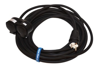 Przedłużacz Z ROZGAŁĘŹNIKIEM H05RR-F OW 3x2,5 1m