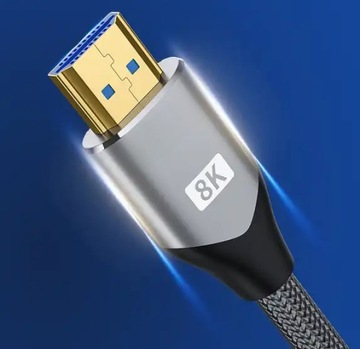 KABEL HDMI 2.1 ULTRA High Speed UHD 8K 60HZ 4k 120Hz 1M PRZEWÓD PRZYŁĄCZE