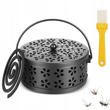 ДЕРЖАТЕЛЬ КАТУШКИ МОСКИТНАЯ СПИРАЛЬ МЕТАЛЛИЧЕСКАЯ ПОДСТАВКА ДЛЯ БЛАГОДАНИЙ, ЧЕРНАЯ