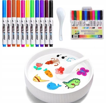 MAGICZNE MARKERY DO RYSOWANIA NA WODZIE 8 kolorów