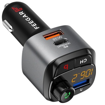 Feegar FM-передатчик Bluetooth зарядное устройство QC 3.0 PD