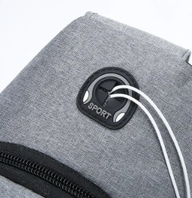 Мужская нагрудная сумка, серая