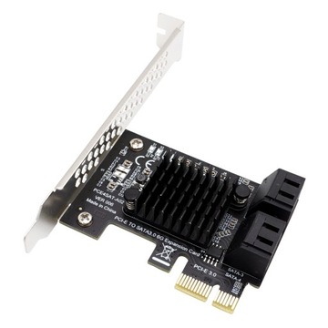 Karta adapter do komputera PC PCIe 1X na 4x SATA 3.0 Serial ATA do 6Gb/s
