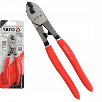 КАБЕЛЬНЫЕ КУСАЧКИ YATO 6мм ЩИПЦЫ 165мм ДЛЯ РЕЗКИ КАБЕЛЕЙ