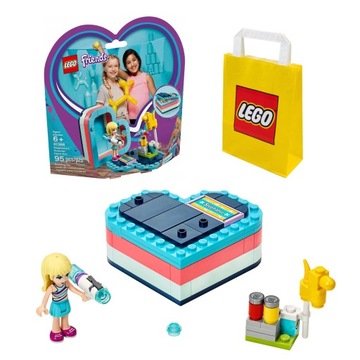 KLOCKI LEGO FRIENDS 41386 PUDEŁKO PRZYJAŻNI STEPHANIE SERCE BALONY + TORBA