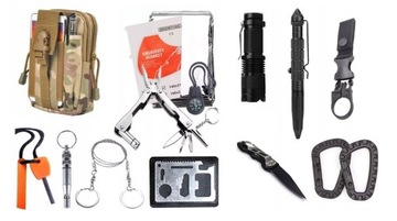 13W1 ZESTAW SURVIVALOWY LATARKA TORBA SURVIVAL KIT