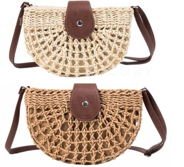 Сумка на плечо BOHO BASKET HALF MOON WOVED