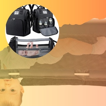 РЮКЗАК МАМА, СУМКА-ОРГАНИЗАТОР, пеленальный столик, КРОВАТЬ 5в1