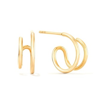 Игольчатые геометрические серьги-гвоздики в форме буквы C для женщин и мужчин St