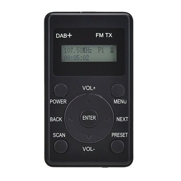 ПОРТАТИВНЫЙ ЦИФРОВОЙ ДИСПЛЕЙ DAB/DAB/FM РАДИО, ЧЕРНЫЙ