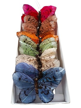 MOTYLE JAK PRAWDZIWE MOTYL KLIPSEM 12 SZT 8 CM
