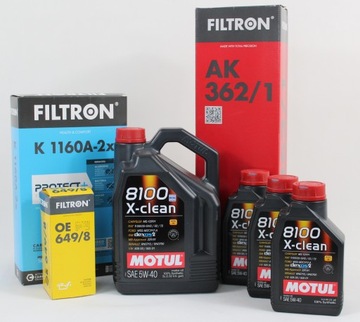 FILTRY+OLEJ MOTUL 5W40 BMW E60 525D 530D
