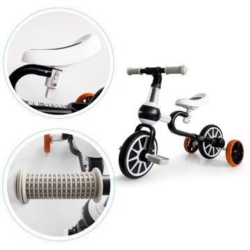 ROWEREK BIEGOWY DLA CHŁOPCA DZIECKA 4w1 Z PEDAŁAMI KÓŁKA BOCZNE NAUKA JAZDY