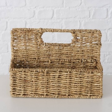 ПЛЕТЕНАЯ КОРЗИНА ДЛЯ ХРАНЕНИЯ, морская трава