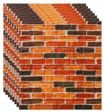 8x TAPETA CEGŁA SAMOPRZYLEPNA DIY NAKLEJKA 77x70CM