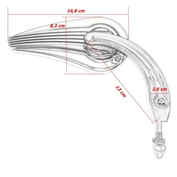ХРОМИРОВАННЫЕ МЕТАЛЛИЧЕСКИЕ ЗЕРКАЛА HARLEY DAVIDSON HD 8MM SET (24720)
