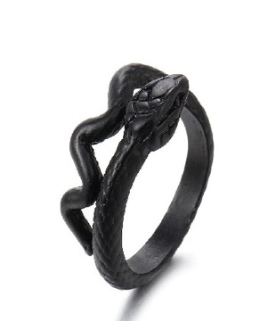 Модное кольцо-печатка в форме змеи в подарок