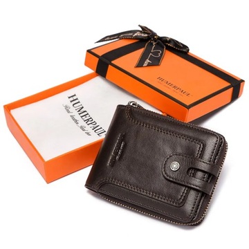 HUMERPAUL Classic Men Wallet Genuine Leather RFID