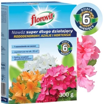 Nawóz do rododendronów azalii hortensji Florovit 300g RAZ NA SEZON