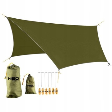NEO PLANDEKA BIWAKOWA TARP TURYSTYCZNY WODOODPORNY 360x290 cm 210T 63-130