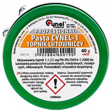 PASTA LUTOWNICZA CYNEL-1 40g ORYGIANŁ