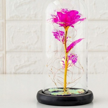 ETERNAL ROSE IN GLASS LED LIGHTS цветочная коробчатая роза