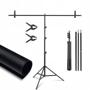 Штатив для фотофона + черный полипропиленовый фотофон 1,5х4м