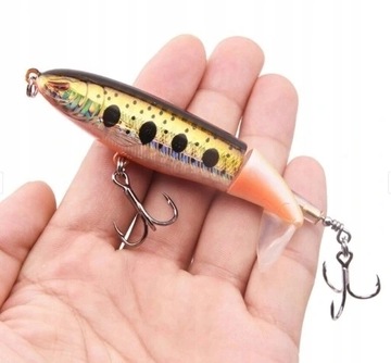 8 sztuk Whopper Plopper 10cm 13g pływający Popper