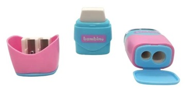 Ластик + точилка 2в1 Mini Zoo стандарт, St.Majew