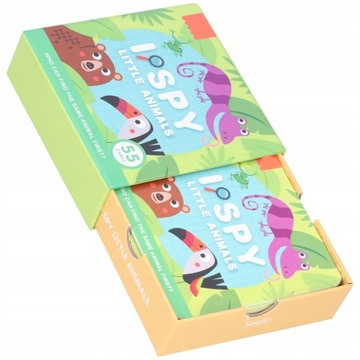 55 штук игральных карт-пазлов с изображением животных