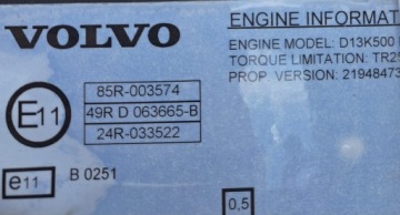 ДВИГАТЕЛЬ В СБОРЕ VOLVO FH D13 EURO 6 500KM / 460KM E6