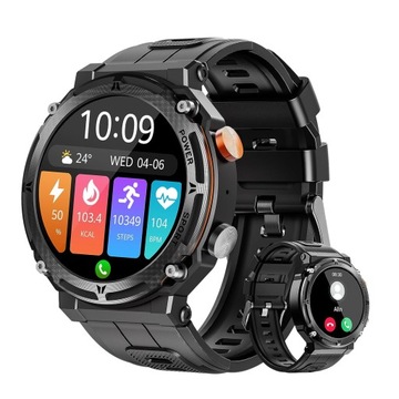 SMARTWATCH ZEGAREK MĘSKI WODOODPORNY ROZMOWY WIELOFUNKCYJNY SMS KROKI SPORT