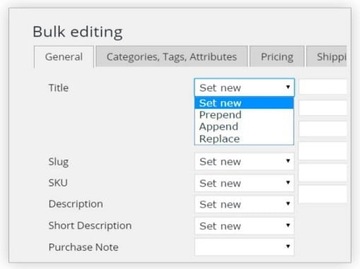 Плагин YITH WooCommerce для массового редактирования товаров